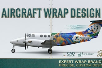 create detailed aircraft design, airplane and aviation illu