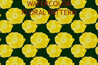 create watercolor floral seamless pattern design