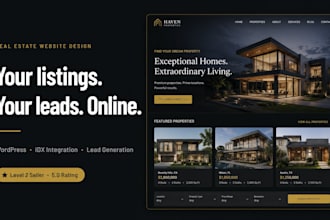 design  real estate website for realtors and property investors on wordpress