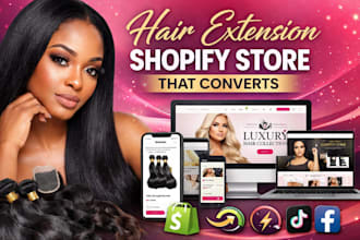 design hair extension shopify store wig website hair extension ecommerce store