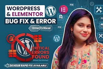 repair any kind of wordpress bug and elementor errors
