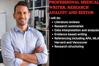 assist with medical research and detailed research analysis