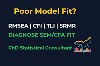 diagnose SEM cfa model fit in amos mplus r using rmsea cfi