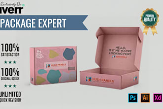 design product packaging, box design, mailer box and amazon packaging