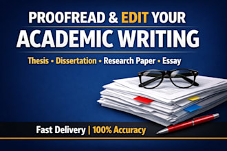 proofread, edit, ghostwrite your academic writing book, dissertation thesis