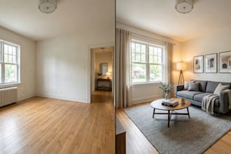do realistic virtual staging for real estate photos