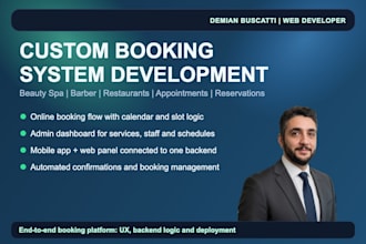 develop an appointment booking system for service businesses