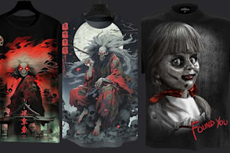 do horror t shirt design , tshrit merchandise, dark custom design horror poster