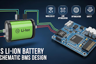 design 1s li ion battery schematic, bms protection and stm32 esp32 integration