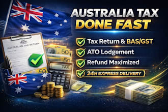 file your australian tax return, bas and ato fast with maximum refund