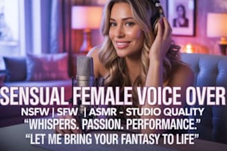 record a flirty meditation and nsfw sleep voice over with a soothing voice