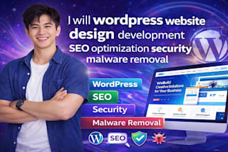 wordpress website design development SEO optimization security malware removal