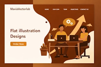create modern flat saas illustration for startup branding