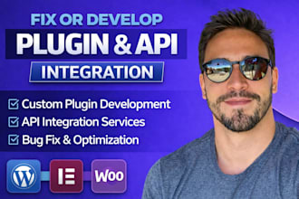fix or develop custom woocommerce plugin, wordpress plugin, and API integration