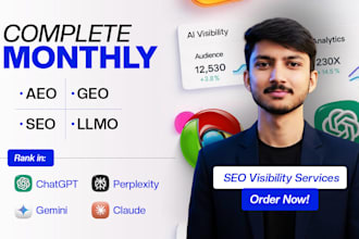 provide monthly GEO, aeo, local and off page SEO backlink building