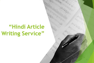 write hindi articles for you