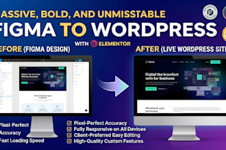 convert figma design to wordpress using elementor pro
