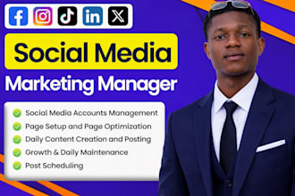 be your social media manager social media marketing manager social media post