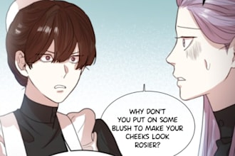 draw anime manga comic art, webtoon cover and comic illustration nsfw manga page