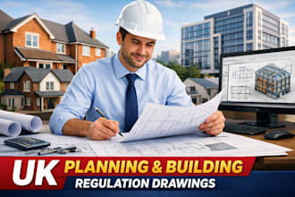 create UK planning and building regulation drawing