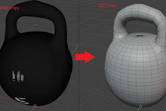 do 3d retopology and uv mapping for your models