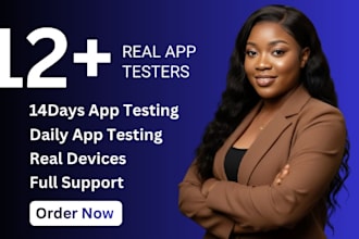 provide mobile app closed testing 20 testers 12 testers