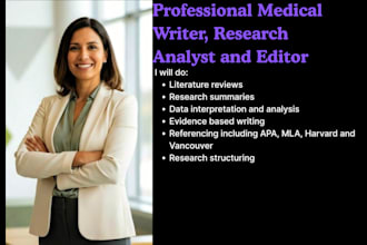 assist with medical research and detailed research analysis