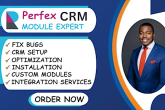 install, customize perfex CRM, fix bugs, modules, API and automation setup