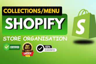 create shopify collection, easy to navigate menu, optimize shopify store design
