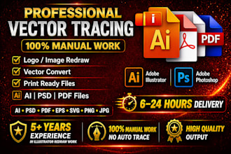 manually trace bitmap or raster image to vector