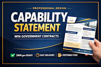 design winning capability statement for government contracts sam gov andbusiness