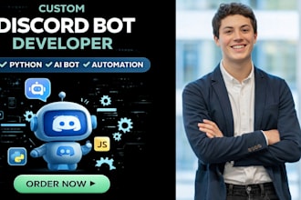 create custom discord bot developer python ai bot automation api