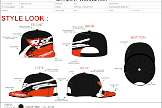 design custom snapbacks bucket hat beanie sport hat tech packs for manufacturing