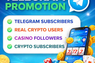 grow crypto telegram channel, telegram subscribers, telegram promotion real user