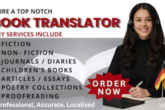translate novels, fic and non fic books italian to english