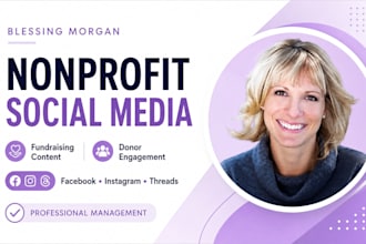 be your nonprofit social media manager, fundraising content and donor engagement