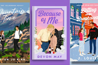 do romance book cover illustrated romance cover kindle ebook cover design