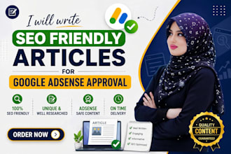 write SEO friendly articles for  google adsense approval