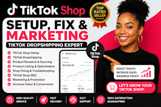 setup tiktok shop dropshipping live auction and shop ads