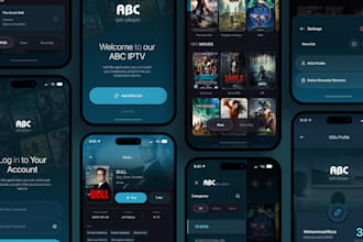 develop iptv app ui design iptv ott platform smart tv rebrand iptv app panels