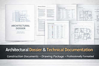 prepare architectural dossiers and technical documentation