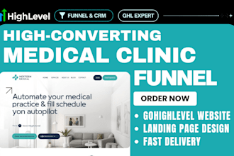 gohighlevel medical clinic funnels automation ghl medical landing page crm web