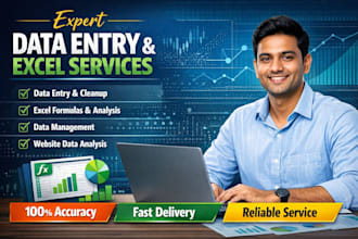 do data entry, excel data cleaning, and data management