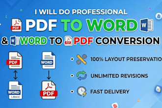 do professional PDF to word and word to PDF conversion