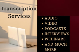 professionally transcribe audio and video to text