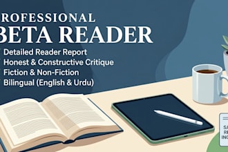 be your beta reader for romance, fantasy, or thriller novels