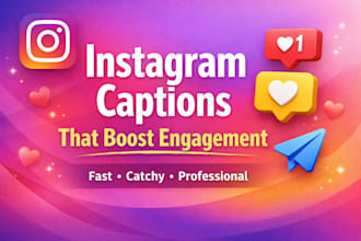 write engaging instagram captions and short form copy
