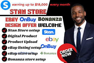 setup stan store digital product ebay listing onbuy bonanza stan product store