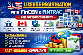 do US msb license registration with fincen and fintrac for foreign companies