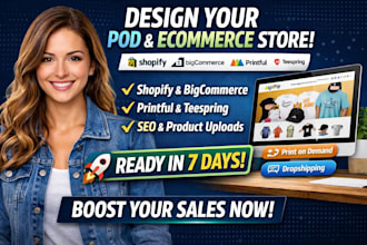 design big cartel shopify bigcommerce pod store  printful teespring integration